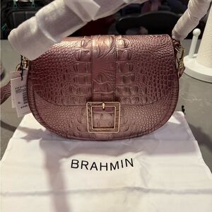 Brahmin Cynthia Mellow Rose Melbourne Crossbody Handbag